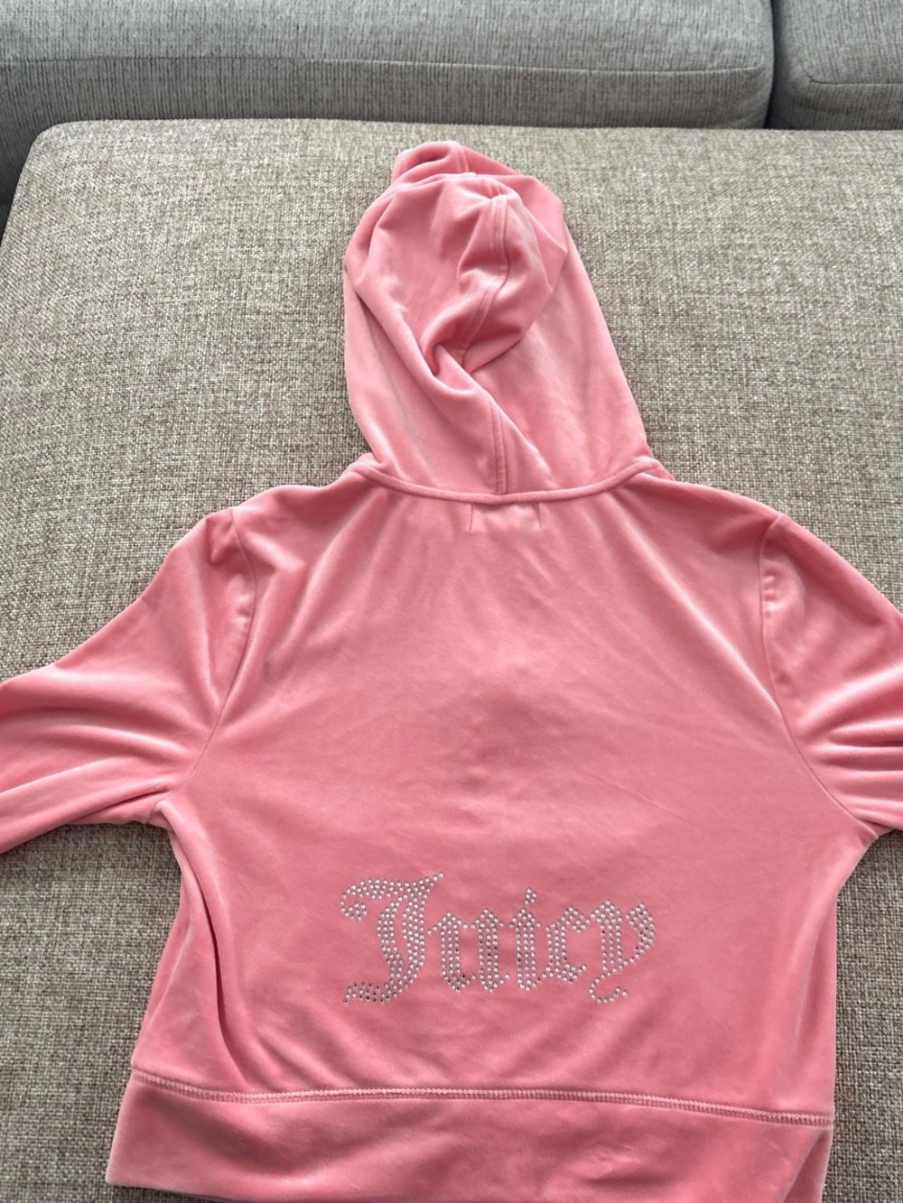 Juicy Couture Soft Pink Velour Zip Hoodie
